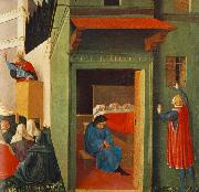 Fra Angelico Giving Dowry to Three Poor Girls painting